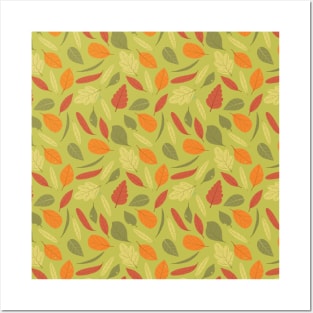 Autumn leaves pattern Posters and Art